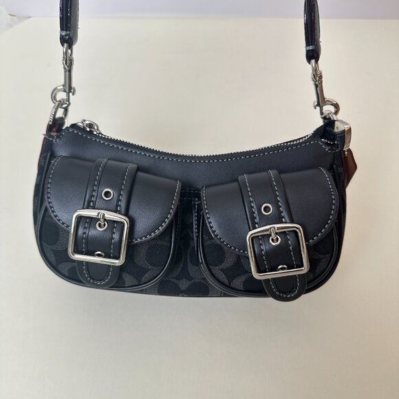Coach Black Shoulder Bag Underarm Bag - Picture 3 of 14
